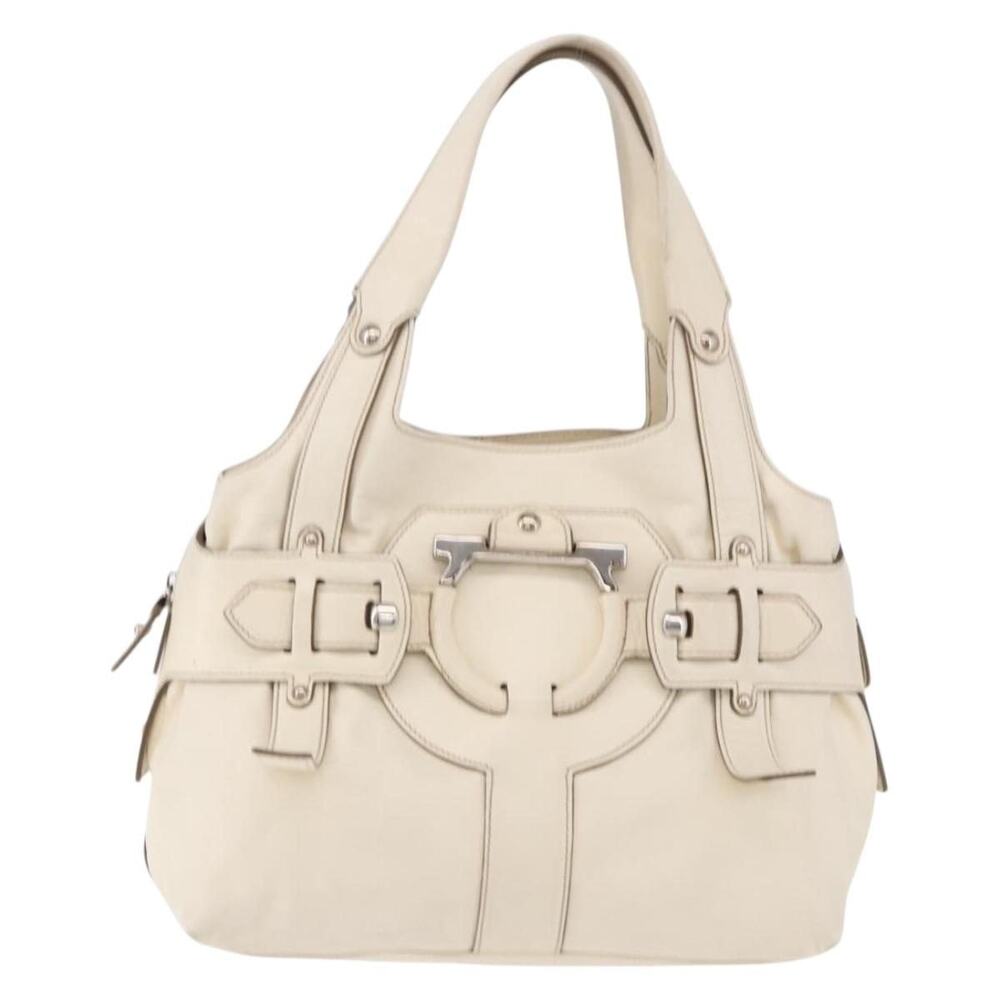 Salvatore Ferragamo Gancini Handbag White